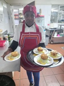 Meals being served at Walkerbouts Inn, Rhodes